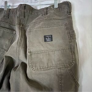 Lakin McKey trading co work pants dungaree fit 36 x 32 tag size brown